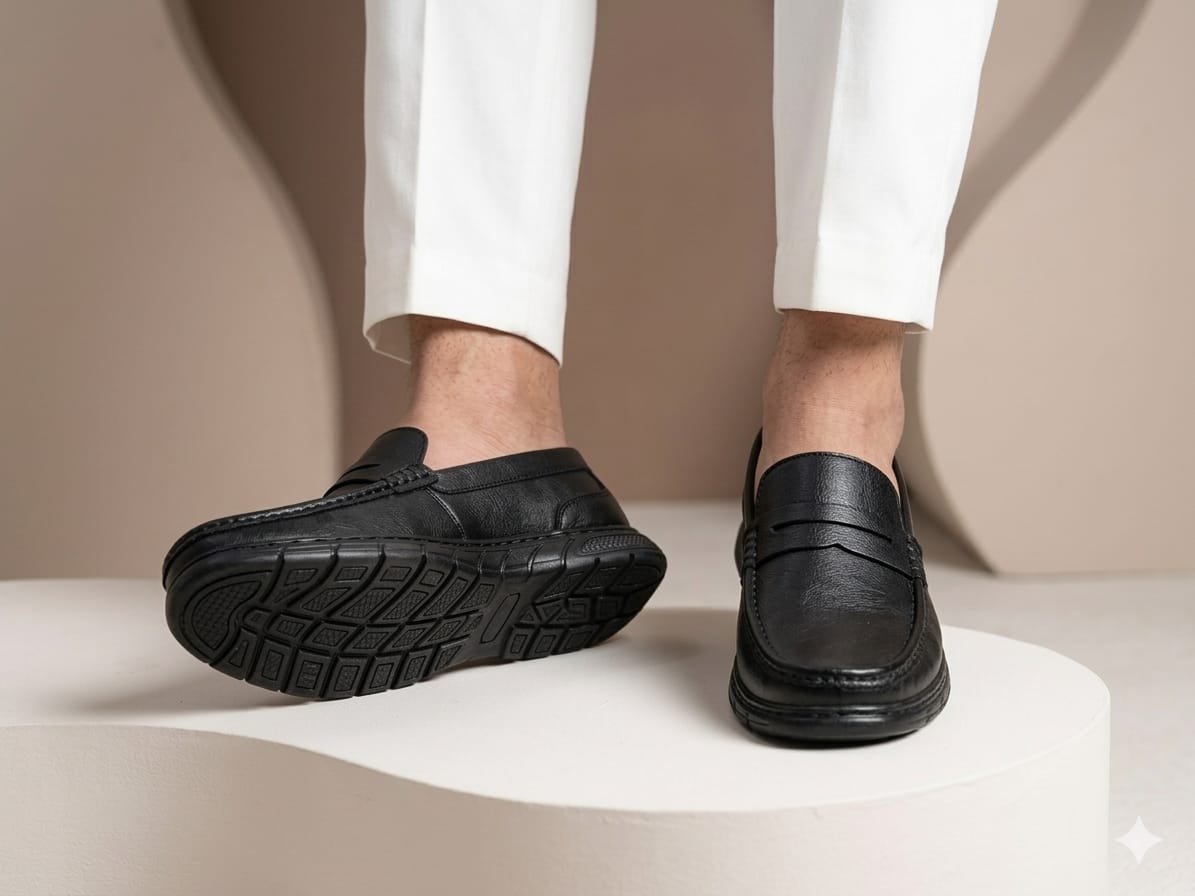 Premium Leather Loafer Black